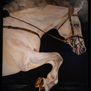 Cheval En Course genevieve Franoux